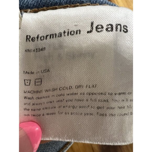 REFORMATION High Rise Skinny Jean in Amalfi Wash Size 26 Party Preppy Designer - Picture 4 of 16